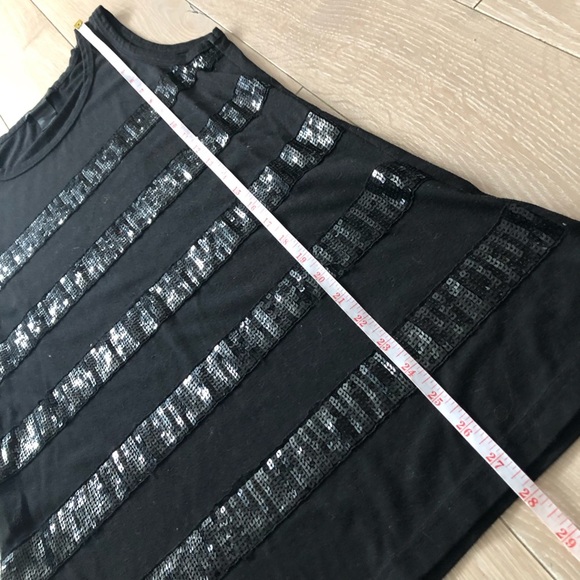 Marc Jacobs Sequin Striped Tank Top in Black - Picture 8 of 9